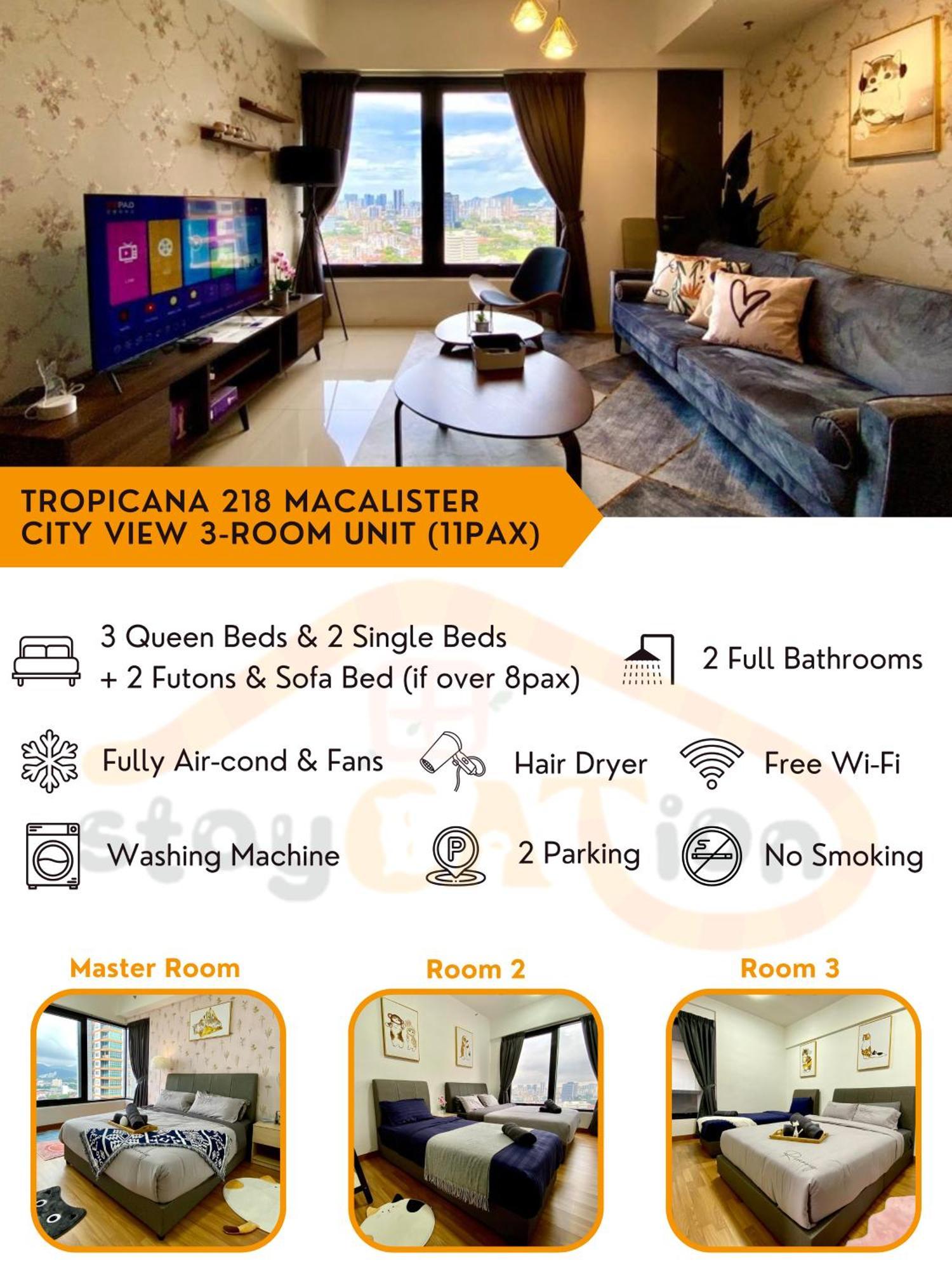 Tropicana 218 Macalister Sea & City View By Staycation Homestay George Town Eksteriør bilde